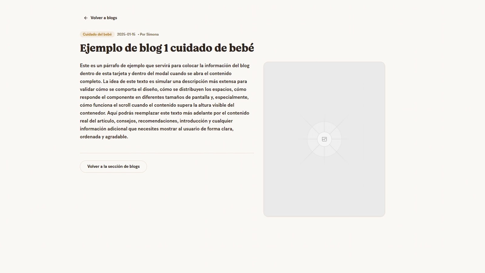 Detail, product page